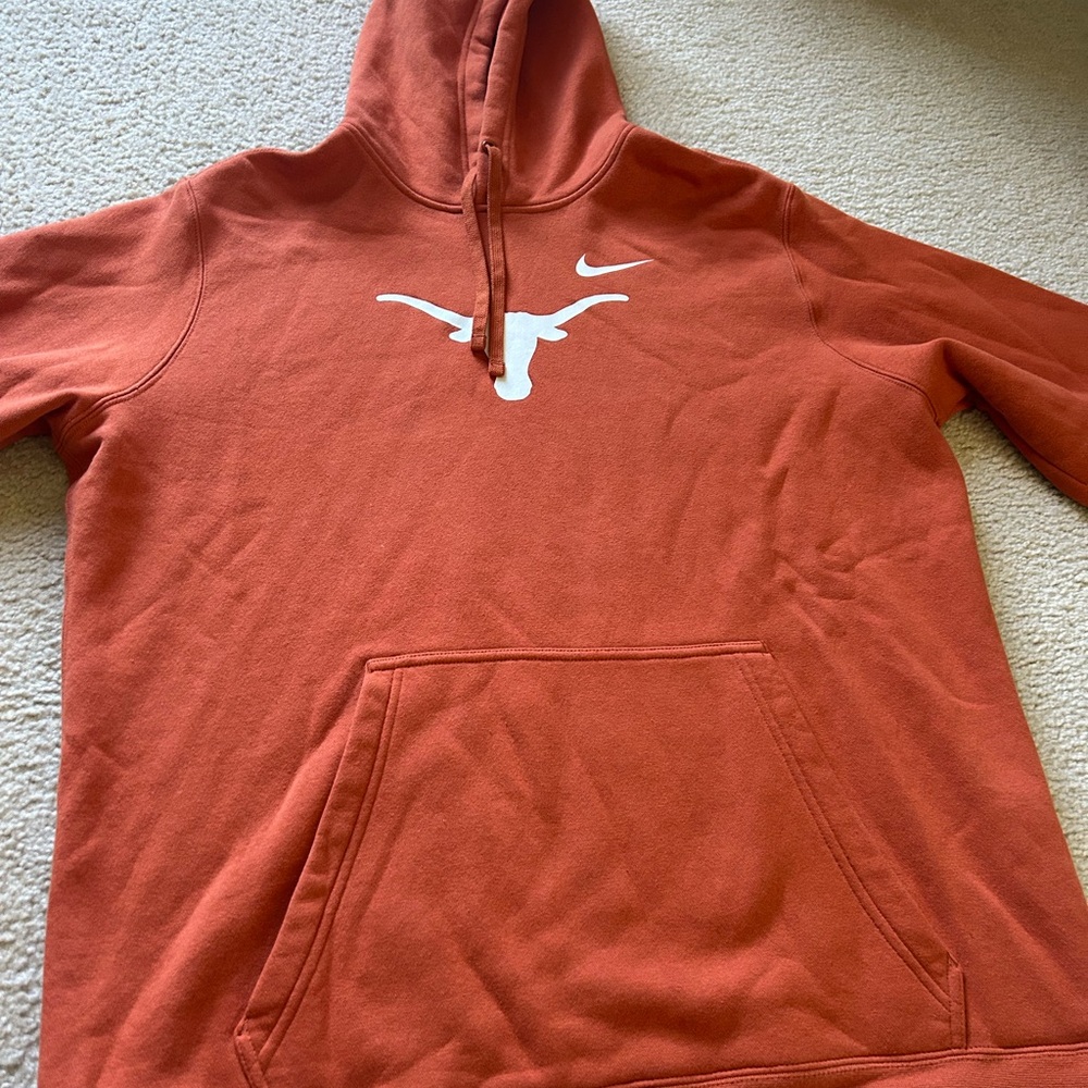 Nike Men's Texas Longhorn Orange Hoodie Sweater